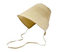 Berretto solare per le donne - berretto pioniere vintage pieghevole con cinturino cravatta - visor in lino di cotone per protezione UV - ideale per attività all'aria aperta, escursionismo, spiaggia, L