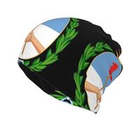 Berretto Sport Unisex Doppio Strato Stampa Intera Repubblica Argentina Emblema Nazionale Passamontagna Sciarpa Legacci Riscaldamento Orecchie Fascia Magica Spirale Aperta Tempo Libero