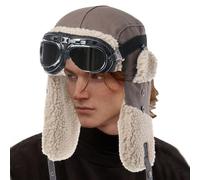 Berretto sportivo invernale - Cappello da sci da caccia, caldo e accogliente, cappello da cacciatore di soldati russi, cappello da pilota con paraorecchie, berretto da pilota da soldato e soldato