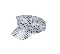 Berretto stile anni '70 con paillettes, per adulti, per feste, travestimenti o addii al celibato/nubilato