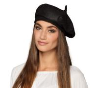 Berretto tipo basco francese nero adulto taglia unica