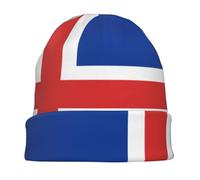 Berretto Unisex da Uomo E Donna per Corsa con Islanda Bandiera Nazionale Skullcap Leggero Termico Cappello da Lavoro Invernale Sciarpa per La Testa Taglia Unica
