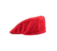 Berretto unisex per adulti, cappello da catering, cuoco, cameriere, borchiato, Rosso, Taglia unica