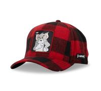 Berretto uomo e donna Tom e Jerry, berretto da baseball originale e autentico, Rosso/Nero, Taglia Unica