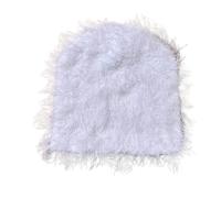 Berretto Uomo Invernale - Cappello alla Moda per L'Esterno Autunno/Inverno Lavorato A Maglia Tinta Unita in Lana Cappello Hip Hop Caldo in Lana (White One Size)