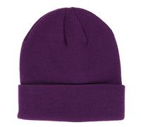 Berretto Uomo o Donna Viola Tinta Unita - Cappello Invernali a Maglia Basic Senza Pompon - 100% Acrilico - Modello Semplice e Classico Senza Marca - Taglia Unica