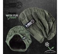 Berretto verde HSD con pelliccia "Hotspot Design"