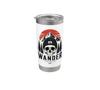 Berretto Wander Live Outside Skull Mountain Explorer Bicchiere termico in acciaio inox doppia parete