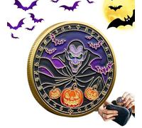Berriphonia Commemorativa Angolo Halloween, Metal Toy Coin Party Decorations - Art Decor Display Treasure HUNT Souvenir Collezione Un Pezzo Da Collezione Fatto Per Halloween, Questo Pezzo È I