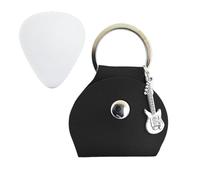 Berriphonia Custodia per la scelta della chitarra | Pendente portachiavi di chitarra Picks Pendant | Strumento di archiviazione in pelle PU per casa, esibizione sul palcoscenico, scuola, concerto