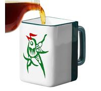 Berriphonia Mahjong, tazze da tè in ceramica, 400 ml, fantasia, per acqua, da bevanda, per donne, uomini, famiglia, amici, pausa mattinata, serata rilassante