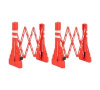 BERRY Barriera di sicurezza retrattile da 2,3 m, in plastica resistente, espandibile, con strisce riflettenti, barriera stradale portatile per magazzini, parcheggi e cantieri, set da 2 pezzi