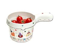 Berry Colander Double Layer Fruit Strainer Container | Portable Kitchen Produce Rinser Basket Drain Bowl | Strawberry Cherry Tomato Grape Washing Drainer Storage Organizer | Durable Ventilated Washing