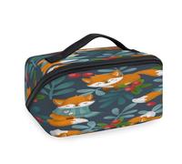 Berry Fox - Trousse da viaggio per donne, uomini, ragazze, ragazzi, divertente borsa per il lavaggio con volpe, borsa portatile per articoli da toeletta cosmetici, organizer da doccia