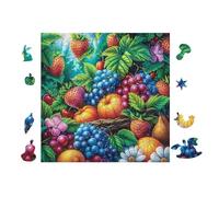 Berry Fruit Basket Puzzle 100 Pezzi Per Attività Scolastiche Cartone Spesso Per Bambini Miglioramento Coordinazione Per Educazione Artistica Qualità Garantita 28x28cm