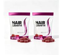 Berry Hair Strength Gummies 60 Pezzi For Ciocche Più Spesse | Supporto Quotidiano For Capelli Da Masticare Con Aroma Naturale Di Frutti Di Bosco For Capelli Dall'aspetto Più Forte(3pcs)