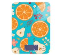 Berry Orange Pera Floral Texture Blue Espresso mini bilancia alimentare 5 kg/5 g, scala intelligente grammi con 4 unità per cucinare dieta arrosto bascula digitale de peso para comida