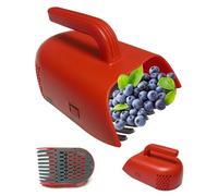 Berry Picker, Cherry Harvest Tool, Ergonomic Rake Scoop, Built In Comb Design, Lightweight Sturdy Handle, for Collecting Blueberries, Leaves, Lawn, Tree, 8.98x5.51x4.88 Inches