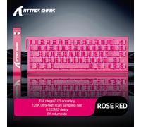 (Berry Red) X68HE ATTACK SHARK Magnetic Gaming Keyboard Mechanical Wired for Pro Gaming 0.01mm Rapid Trigg 8000Hz SOCD/Rs 0.125ms 128K Rate