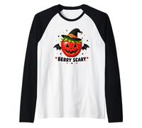 Berry Spaventosa Fragola Halloween Summerween Witch Kawaii Maglia con Maniche Raglan