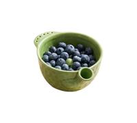 Berry Washing Bowl Ceramic Raised Center Large Capacity with Drainage