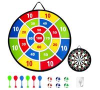 Bersaglio a doppia faccia per lanci, 6 palline adesive e 6 freccette. Ideale come regalo di compleanno o per animare giochi e feste.divertimento e l'interazione in un'attività di gioco adatta