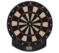 Bersaglio a freccette elettronico in PP con 6 Freccette e Tabellone segna Punti, 44x39.5x 2.2cm, Nero