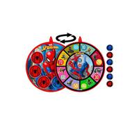 Bersaglio a velcro doppio faccia Marvel Spider-Man 36 cm con 6 palline multicolori - Nouvo