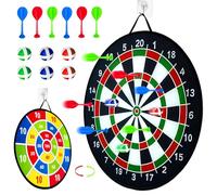 Bersaglio bifacciale con palline, bersaglio per bambini, giocattolo pieghevole, bersaglio per bambini, giocattolo sicuro per bambini，Adatto per bambini di oltre 3 anni e adulti (Bianco e nero, 66cm)