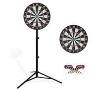 Bersaglio con supporto, 86 - 188 cm regolabile in altezza, bersaglio 46 cm, robusto design portatile con 6 freccette per viaggi, casa, pub o giochi all'aperto