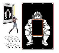 Bersaglio da baseball Backstop - Rete da lancio per allenamento da 48x72 pollici | Gabbia bersaglio in tessuto portatile | Attrezzature per l'allenamento da giardino Istruttori per giovani adulti | Di