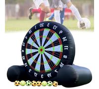 Bersaglio da calcio per freccette da esterno alto 10 piedi, bersaglio da calcio gonfiabile, gioco da tavolo da calcio gigante per freccette da esterno con 8 palloni da calcio e ventilatore da 370 W