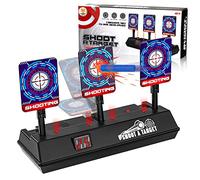 Bersaglio Elettrico, Auto-Reset Intelligente Effetto Luce Suono Punteggio Target, Bersaglio di Tiro per Pistole Nerf Serie N-Strike Elite/Mega/Rival, Giocattolo Regalo per Bambini 6 7 8 9 10 anni
