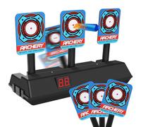 Bersaglio Elettrico, Bersaglio per Nerf, Bersaglio Digitale per Nerf, Bersaglio Elettrico con 3 Obiettivi, Auto Reset Dischi di tiro elettrici, Giocattoli per Bambini Giochi Regali di Compleanno