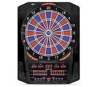 Bersaglio elettronico Carromco Topaz-901 - Bersaglio morbido con sistema a 2 fori, rosso-blu, da 1 a 8 giocatori, alimentatore, freccette morbide - 40 giochi e 761 varianti (tra cui Cricket)