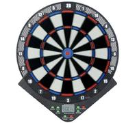 Bersaglio elettronico da appendere, set di freccette con 6 freccette | LCD, punteggio automatico, 18 giochi, 159 modalità, 6 freccette punta morbida, fino a 8 giocatori, ideale per la casa.
