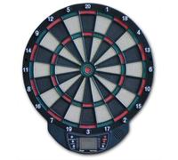 Garlando Equinox Vega - Freccette elettroniche con sistema doppio Bullseye, 6 freccette e 40 punte di freccia, in Sisal, Nero