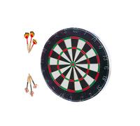 Bersaglio Floccato Ø46x2,5 cm con 6 Freccette Punta in Metallo Multicolore