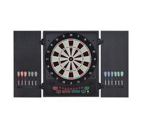 Bersaglio Freccette Elettronico con Punteggio Automatico, 12 Freccette e 6 Display, 51x6.5x57cm, Nero