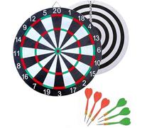 Bersaglio freccette, Tiro a Segno Dardo con 6 Freccette, Gioco tirassegno da Muro 43cm, Bar Locale Pub Casa Doppio Lato