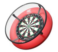 Target Darts Corona Vision Dartboard Sistema Illuminazione, Nero | Anello Luminoso Bianco LED Bersaglio Freccette con Piedini Magnetici | Luce Elimina Ombre | Accessori Professionali