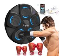 Bersaglio Musicale Da Boxe, Boxe Bluetooth Montato A Parete, Display Digitale A Led, Può Resistere A Un Impatto Di 400 Kg, Sport Indoor/Fitness/Intrattenimento, Con 2 Paia Di Guanti,Blue-Light