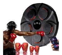 Bersaglio Musicale Da Boxe, Boxe Bluetooth Montato A Parete, Display Digitale A Led, Può Resistere A Un Impatto Di 400 Kg, Sport Indoor/Fitness/Intrattenimento, Con 2 Paia Di Guanti,Red-Light
