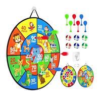 Bersaglio per freccette double face con palline, gioco di lancio all'aperto, giocattolo pieghevole, Per bambini e adulti di 1, 2, 3, 4, 5, 6, 7, 8, 9, 10, 11, 12 anni (Modellazione animale, 66cm)