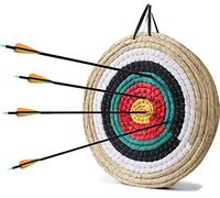 Bersaglio per tiro con l'arco Bersaglio ad arco di paglia fatto a mano da 50 cm,3 strati,Balestra Professionale Pratica arco e frecce per Bambini,Adulto.