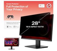 BERSEM Filtro privacy per monitor da 28 pollici per monitor 16:9 rapporto rimovibile antiriflesso e filtri privacy per 28 pollici anti luce blu, anti-spia, antigraffio, blocco UV