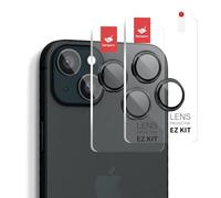 BERSEM Pellicola Fotocamera per iPhone 15 e iPhone 15 Plus, Installazione Facile, 9H Vetro Temperato Lente Protettiva, Antigraffio, Ultra HD, Custodia Friendly, Pacco da 2（Nero）