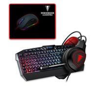 Berserker Gaming Pack Gaming GX-804(4EN1) Tastierino per Casco, Tappetino Thor Combo