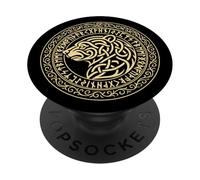 Berserker Orso Guerriero Rune di Odino Circolo Runico vichingo PopSockets PopGrip Adesivo