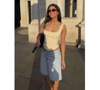 Bershka - Bengaline - Top giallo con spalline sottili XS